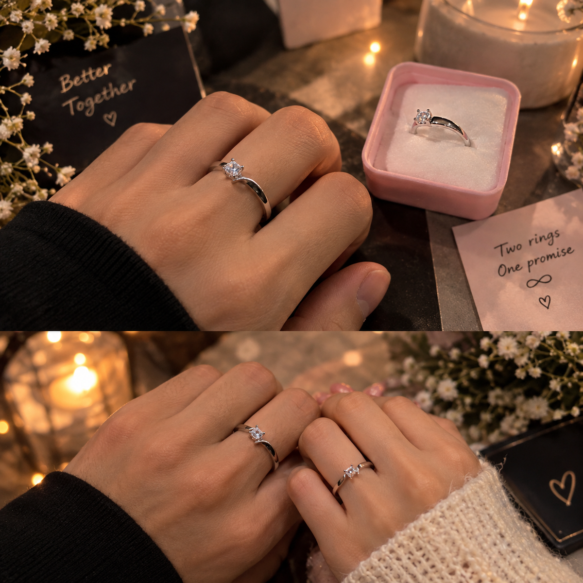 Elegant Couple Rings for Couples – Matching Promise Rings | Premium Love Jewelry